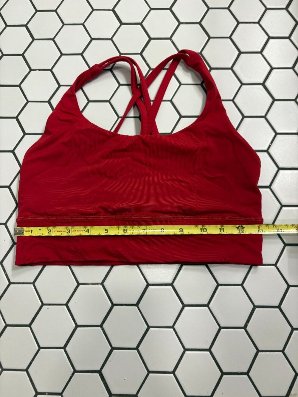 Lululemon Energy Long Line Bra Dark Red Size 8 Medium Support B/C